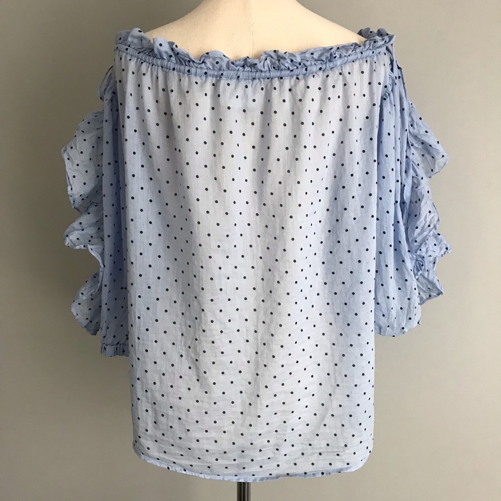 SEED HERITAGE Polka Dot Off The Shoulder Top - Picture 4 of 9